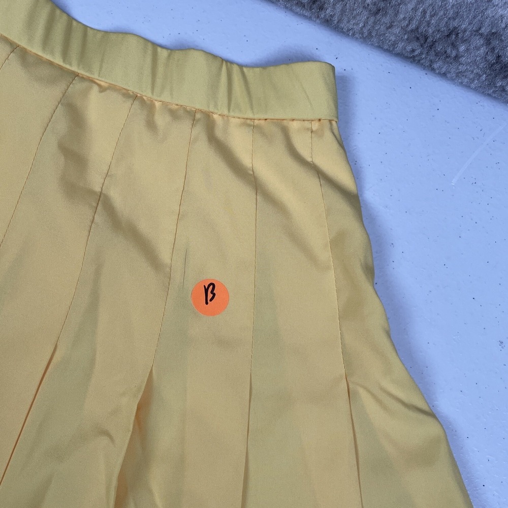 Wimbledon Mini Skirt‎ Womens Size 4 Yellow Pleated Casual Comfort Tennis Active - Picture 6 of 9